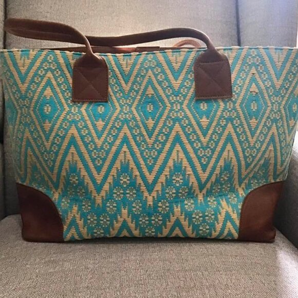 Nena & Co Teal & Sand Valiant Forever Tote Set - Picture 5 of 9